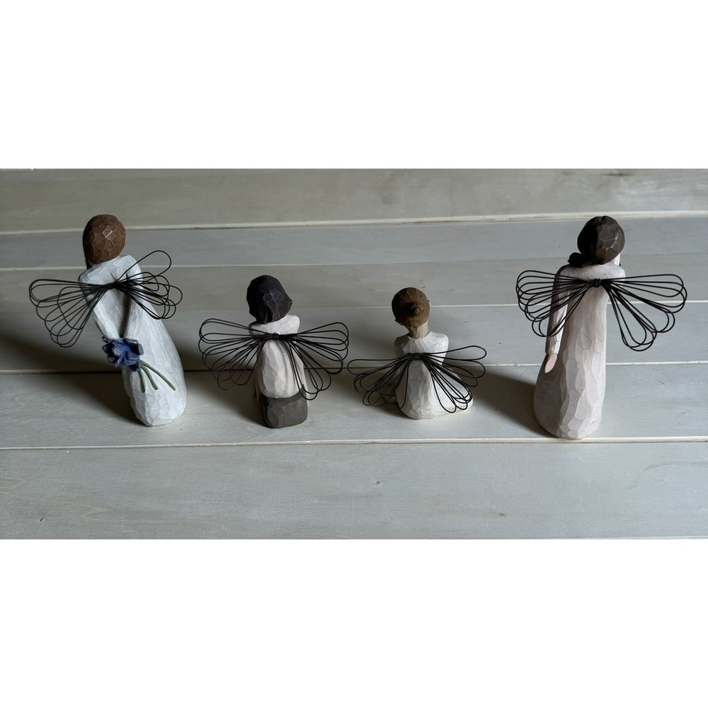 Willow Tree Collection Angel Figurines Set of 4 Praying Guardian Lantern - Picture 3 of 11